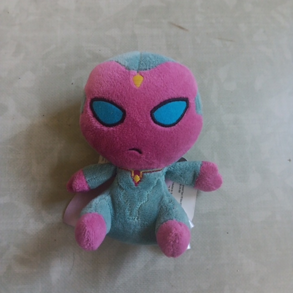 Marvel Mopeez Plush Superhero Doll - Pink and Teal with Blue Eyes